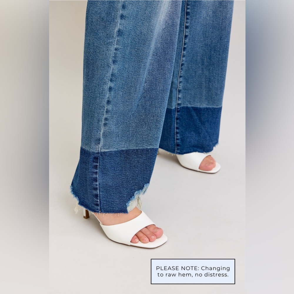 Judy Blue Raw Hem High Waist Column Straight Jeans​ - Picture 10 of 10